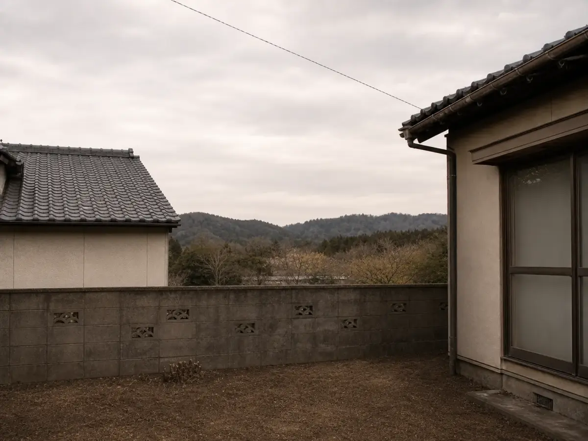 伐採後の庭(イメージ)