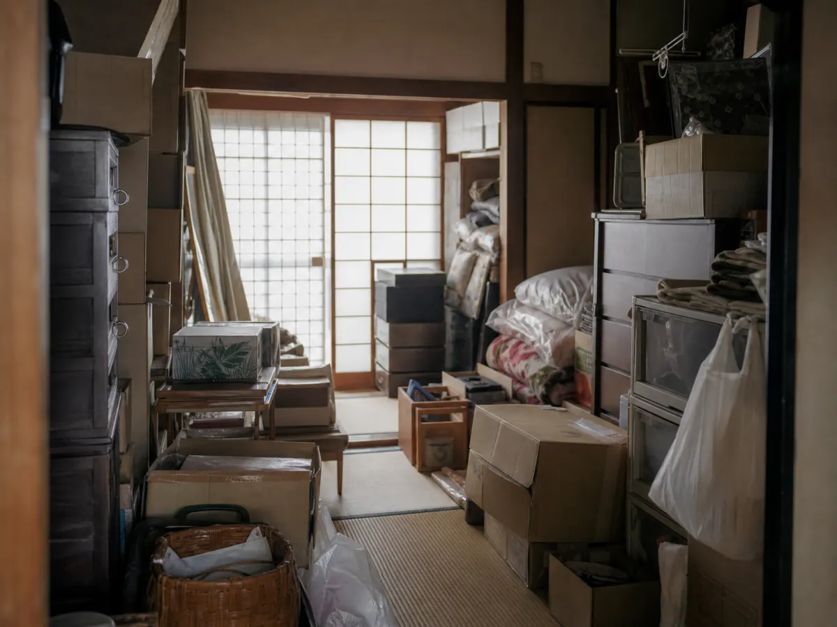 片付けが必要な実家の和室(イメージ)